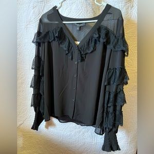 Marc New York Black Sheer top
